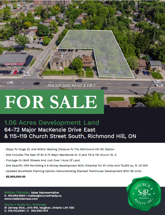 64-72 Major MacKenzie Drive East & 115-119 Church Street South